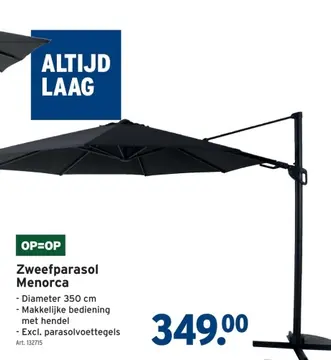 Aanbieding: Zweefparasol Menorca