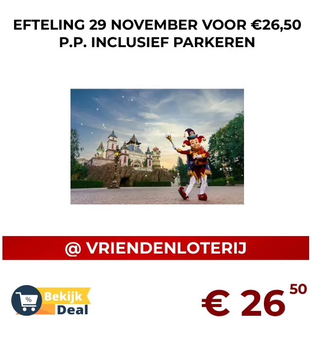 Aanbieding: Efteling 29 November incl. parkeren