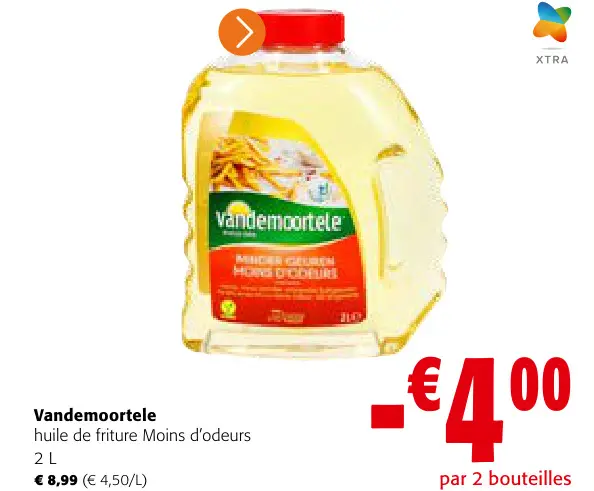 Offre: huile de friture Moins d'odeurs