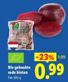 Aanbieding: Bio gekookte rode bieten