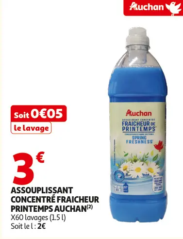 Offre: Assouplissant concentré fraicheur printemps