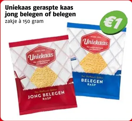 Aanbieding: Geraspte kaas jong belegen of belegen