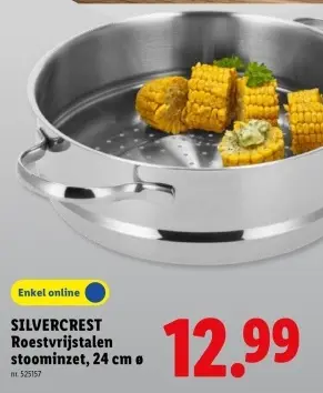 Promotie: Roestvrijstalen stoominzet