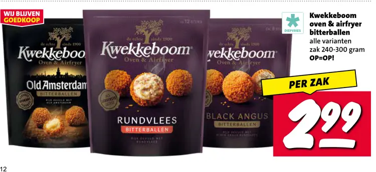 Aanbieding: Kwekkeboom oven & airfryer bitterballen