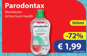 Aanbieding: Parodontax Mondwater Active Gum Health