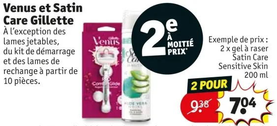 Offre: Venus et Satin Care Gillette