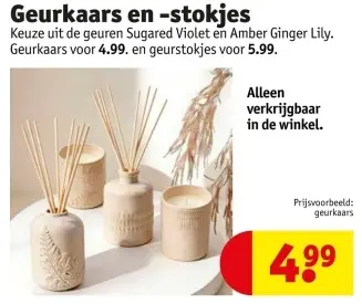 Promotie: Geurkaars en -stokjes