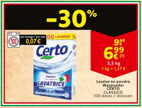 Offre: Lessive en poudre / Waspoeder