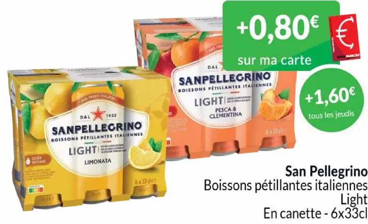 Offre: Boissons pétillantes italiennes Light