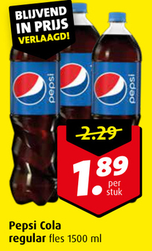 Aanbieding: Pepsi Cola regular fles