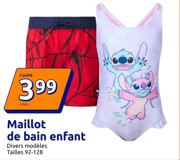 Offre: Maillot de bain enfant
