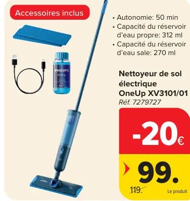 Offre: Nettoyeur de sol électrique OneUp XV3101/01