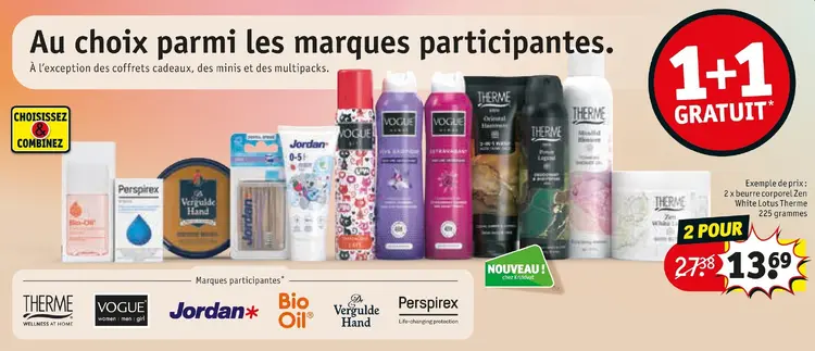 Offre: Therme, Vogue, Jordan, Bio-Oil, De Vergulde Hand et Perspirex