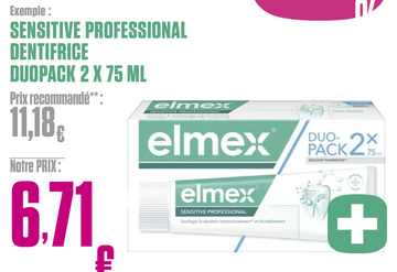 Offre: SENSITIVE PROFESSIONAL DENTIFRICE DUOPACK