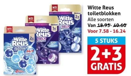 Aanbieding: Witte Reus toiletblokken
