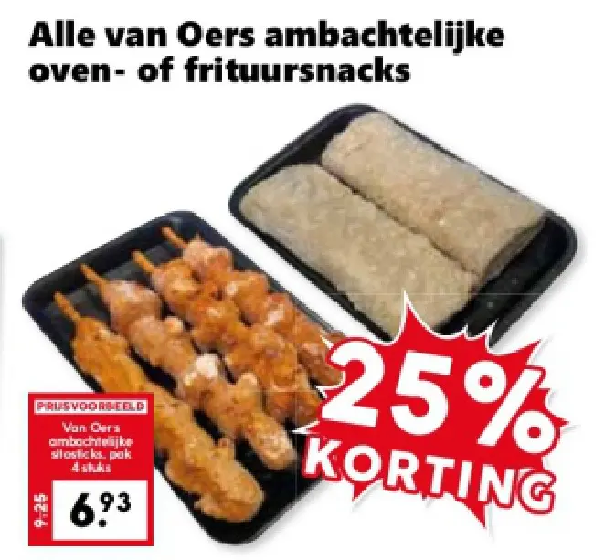 Aanbieding: ambachtelijke oven- of frituursnacks