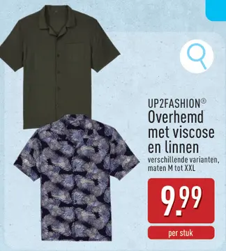 Aanbieding: Overhemd met viscose en linnen