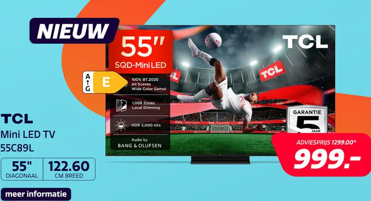 Aanbieding: TCL 55C89L SQD-Mini LED