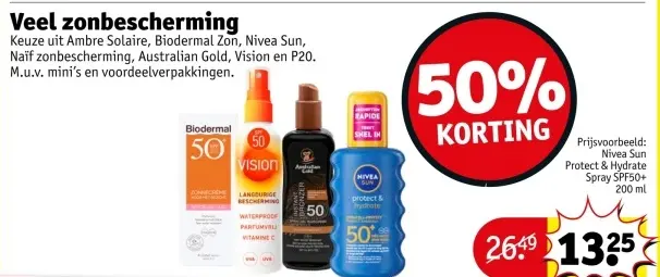 Aanbieding: Veel zonbescherming