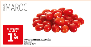 Offre: TOMATES CERISES ALLONGÉES