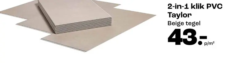 Promotie: 2-in-1 klik PVC Taylor