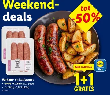 Aanbieding: Varkens- en kalfsworst