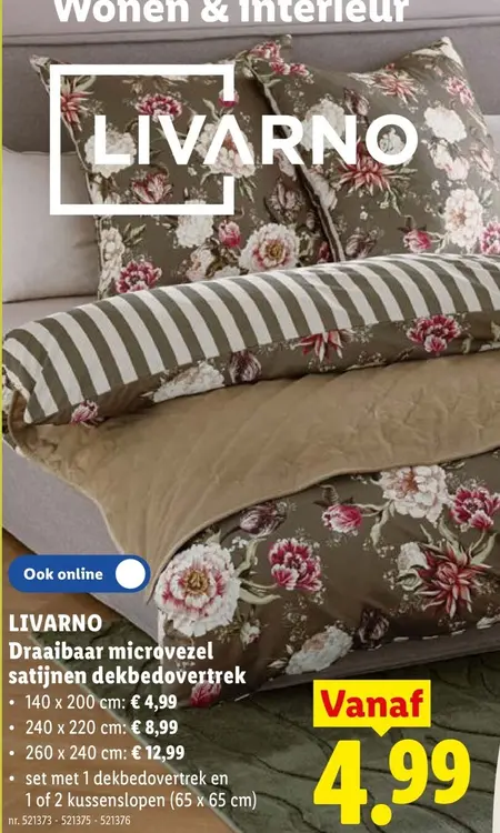 Promotie: Draaibaar microvezel satijnen dekbedovertrek