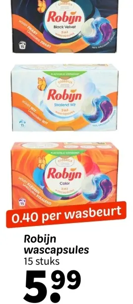 Promotie: Robijn wascapsules