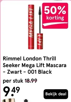 Aanbieding: Thrill Seeker Mega Lift Mascara - Zwart - 001