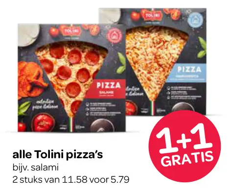 Aanbieding: Tolini pizza's