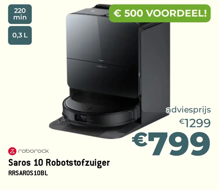 Promotie: Saros 10 Robotstofzuiger