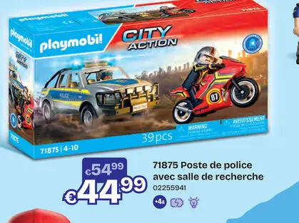 Offre: 71875 Playmobil Poste de police avec salle de recherches