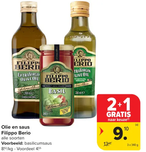 Promotie: Olie en saus