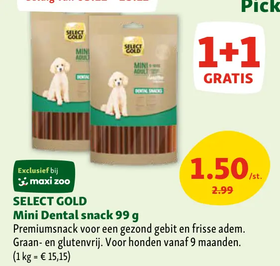 Aanbieding: Select Gold Mini Dental snack