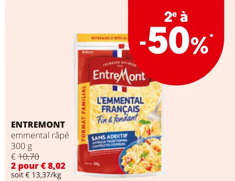 Offre: emmental râpé