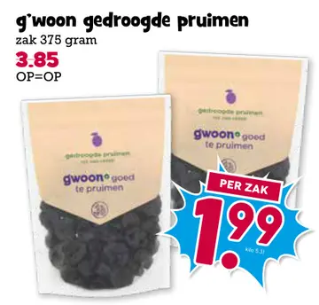 Aanbieding: g'woon gedroogde pruimen