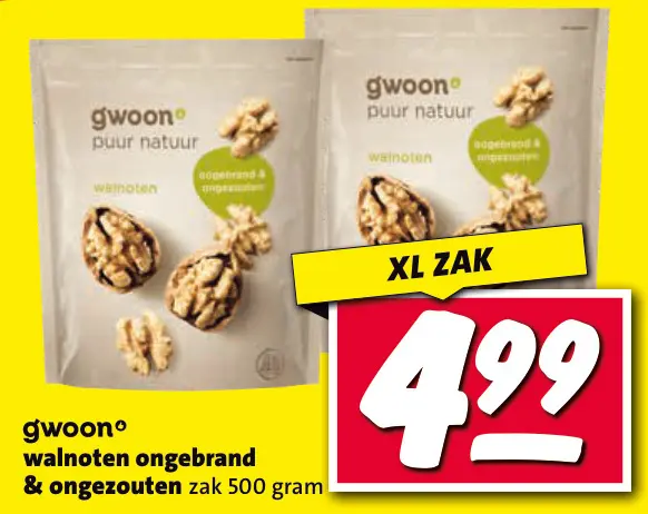 Aanbieding: Walnoten ongebrand & ongezouten