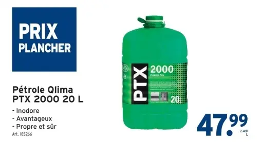 Offre: Pétrole Qlima PTX 2000