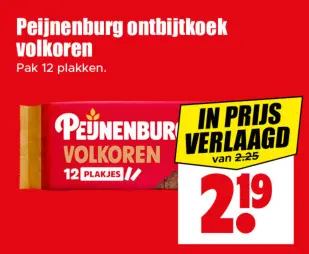 Aanbieding: Peijnenburg ontbijtkoek volkoren