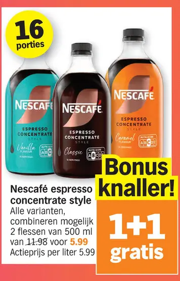Offre: Nescafé espresso concentrate style