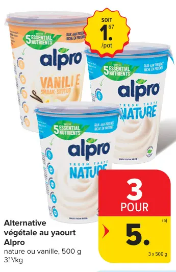 Offre: Alternative végétale au yaourt