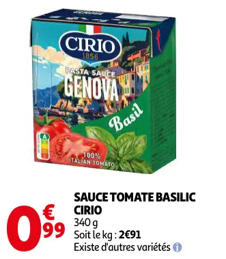 Promotie: Sauce tomate basilic
