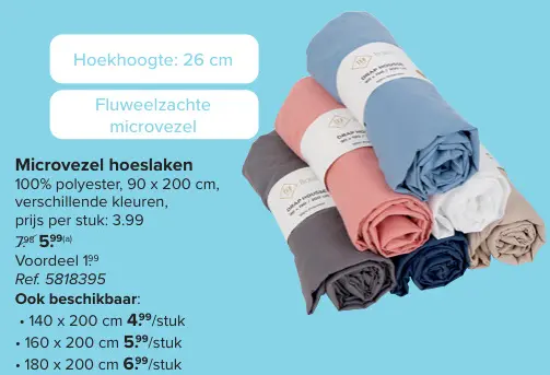 Promotie: Microvezel hoeslaken
