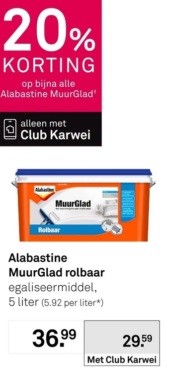 Aanbieding: Alabastine MuurGlad