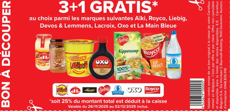 Offre: 3+1 gratis*