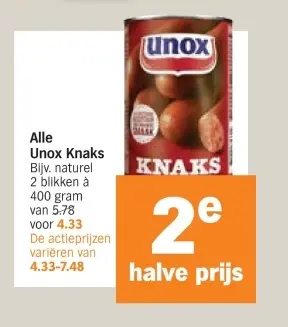 Aanbieding: Unox Knaks