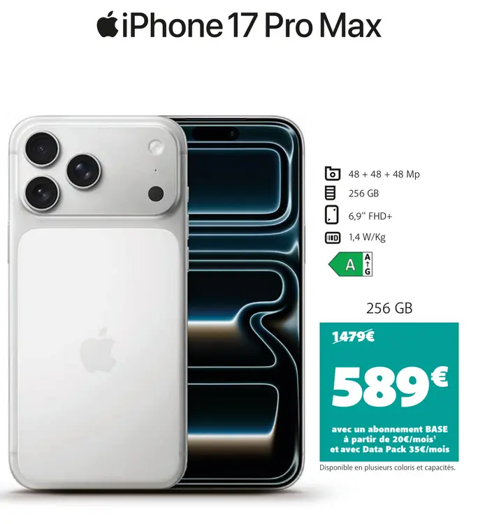 Offre: iPhone 17 Pro Max