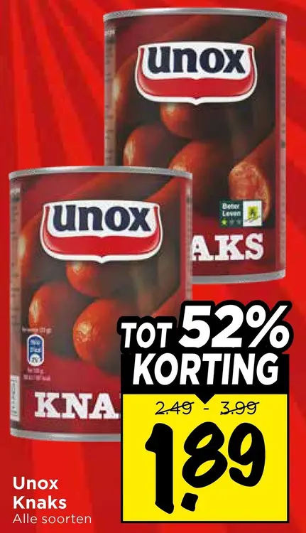 Aanbieding: Unox Knaks