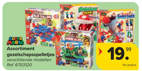 Promotie: Super Mario Assortiment gezelschapsspelletjes
