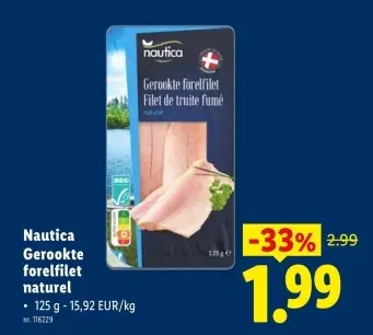 Promotie: Gerookte forelfilet naturel